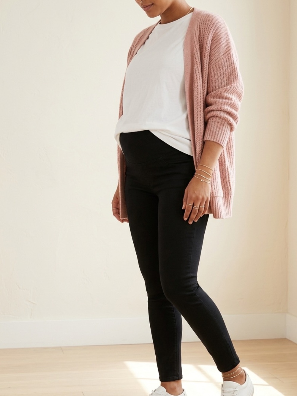 Isabel Maternity by Ingrid & Isabel Black Crossover Skinny Jeans 12